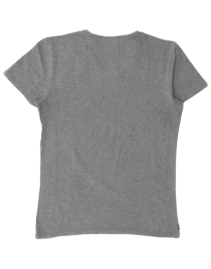 DIESEL Womens T-Shirt Top UK 12 Medium Grey