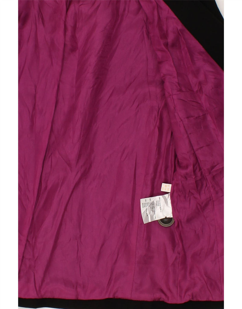 BIBA Womens 2 Button Blazer Jacket UK 14 Large Black Polyester Vintage Biba and Second-Hand Biba from Messina Hembry 