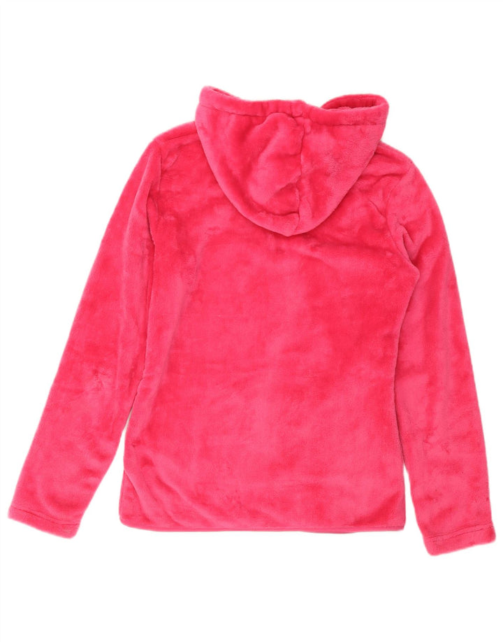 BRUGI Womens Hooded Fleece Jacket UK 10 Small Pink Polyester