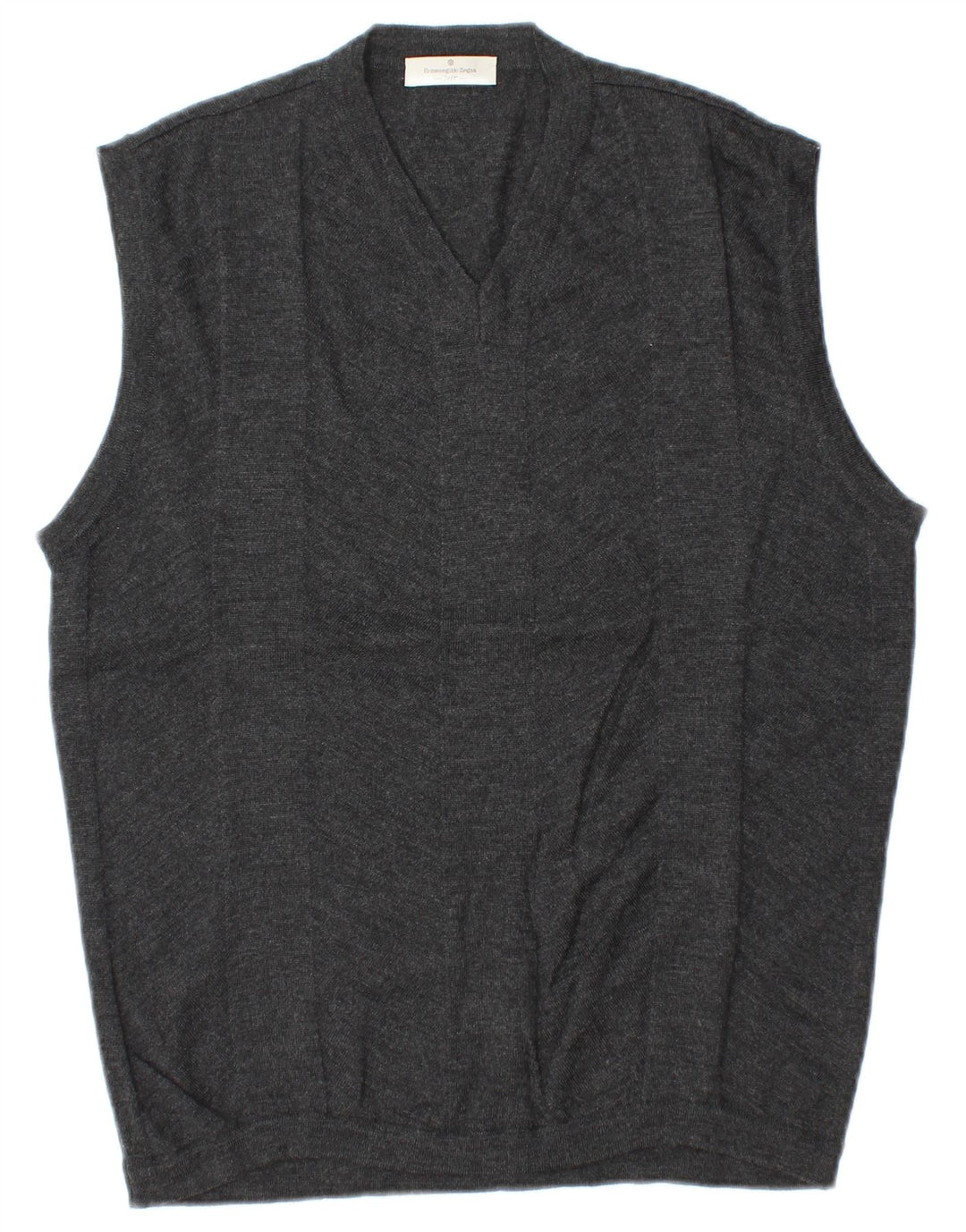 Ermenegildo Zegna Mens Vest Tank Top IT 48 Small Black Wool