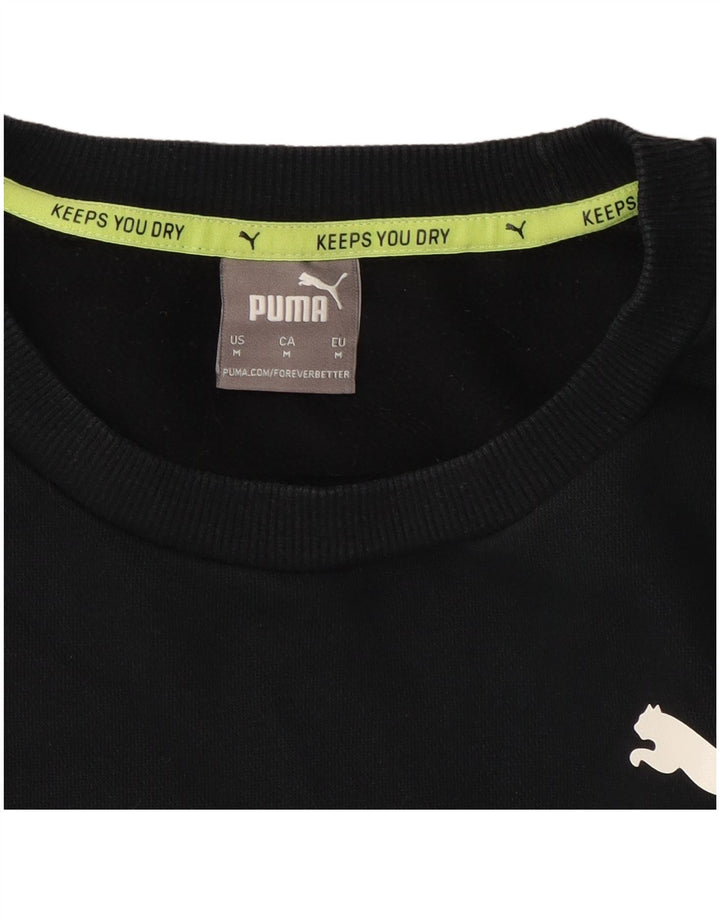 Puma Mens Graphic Sweatshirt Jumper Medium Black Colourblock