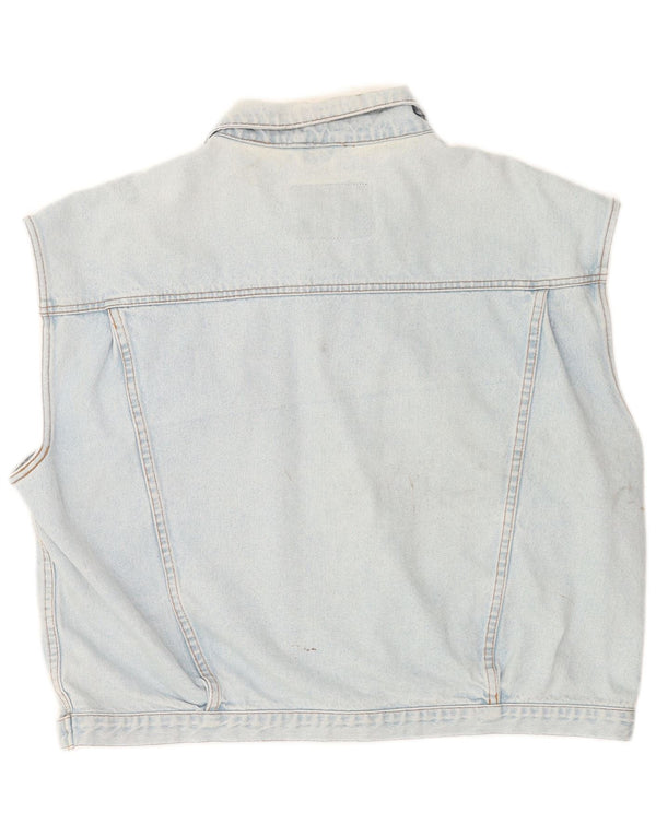 Jinglers Mens Denim Gilet UK 44 2XL Blue Cotton