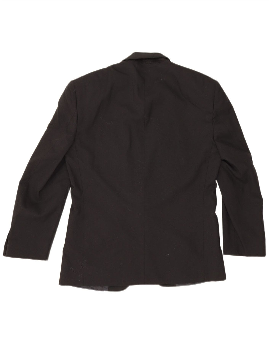 Vintage Mens 1 Button Blazer Jacket IT 48 Medium Black Virgin Wool Classic