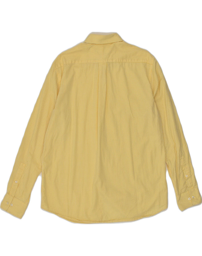 MICHAEL KORS Mens Shirt Size 15 1/2 Large Yellow Gingham Cotton | Vintage Michael Kors | Thrift | Second-Hand Michael Kors | Used Clothing | Messina Hembry 