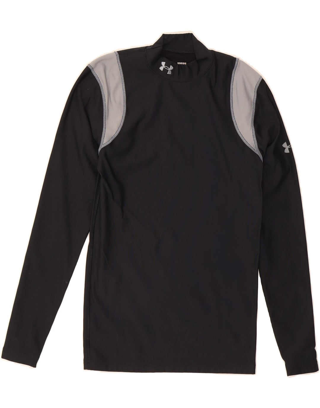 UNDER ARMOUR Womens Top Long Sleeve UK 14 Large Black Colourblock Nylon Vintage Under Armour and Second-Hand Under Armour from Messina Hembry 