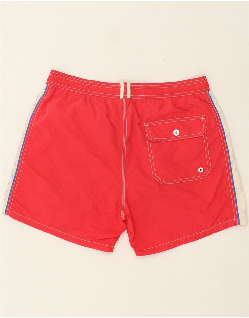 MARINA YACHTING Mens Graphic Swimming Shorts Large Red Colourblock Vintage Marina Yachting and Second-Hand Marina Yachting from Messina Hembry 