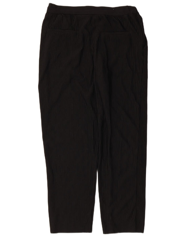 Zara Womens Straight Casual Trousers Medium W32 L30 Black Polyester