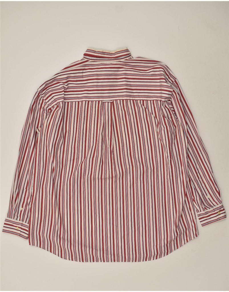 CHAPS Mens Shirt 3XL Red Striped Cotton | Vintage Chaps | Thrift | Second-Hand Chaps | Used Clothing | Messina Hembry 