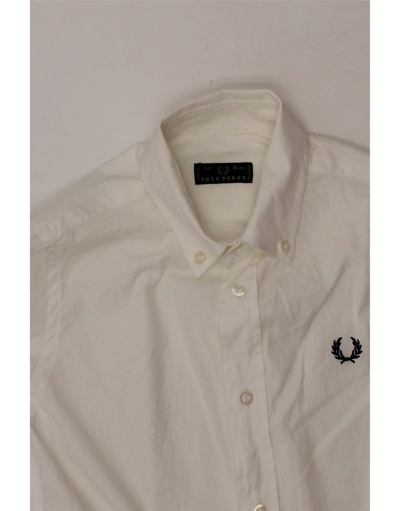 FRED PERRY Boys Shirt 7-8 Years White Cotton Vintage Fred Perry and Second-Hand Fred Perry from Messina Hembry 