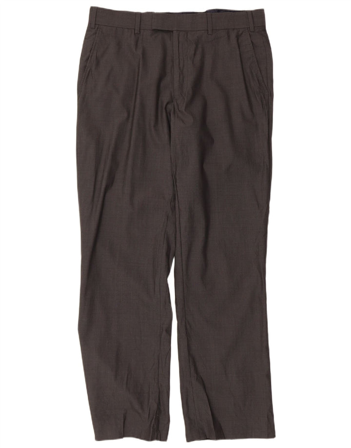 Ted Baker Mens Straight Chino Trousers W34 L29 Grey