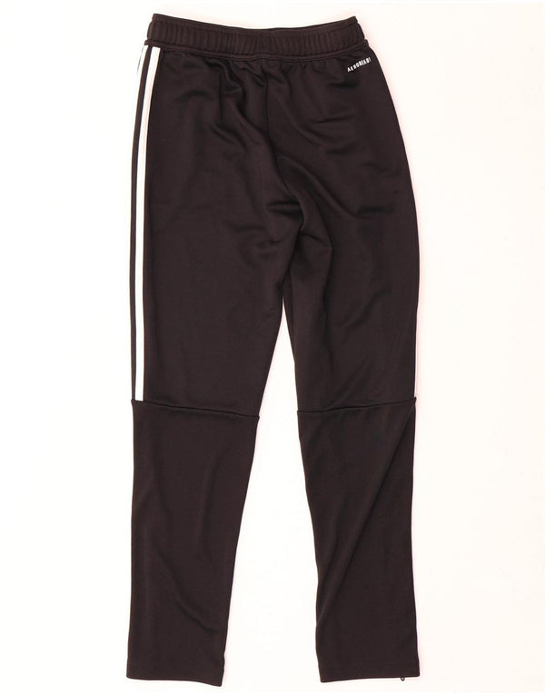 Adidas Boys Tracksuit Trousers 11-12 Years Black Polyester