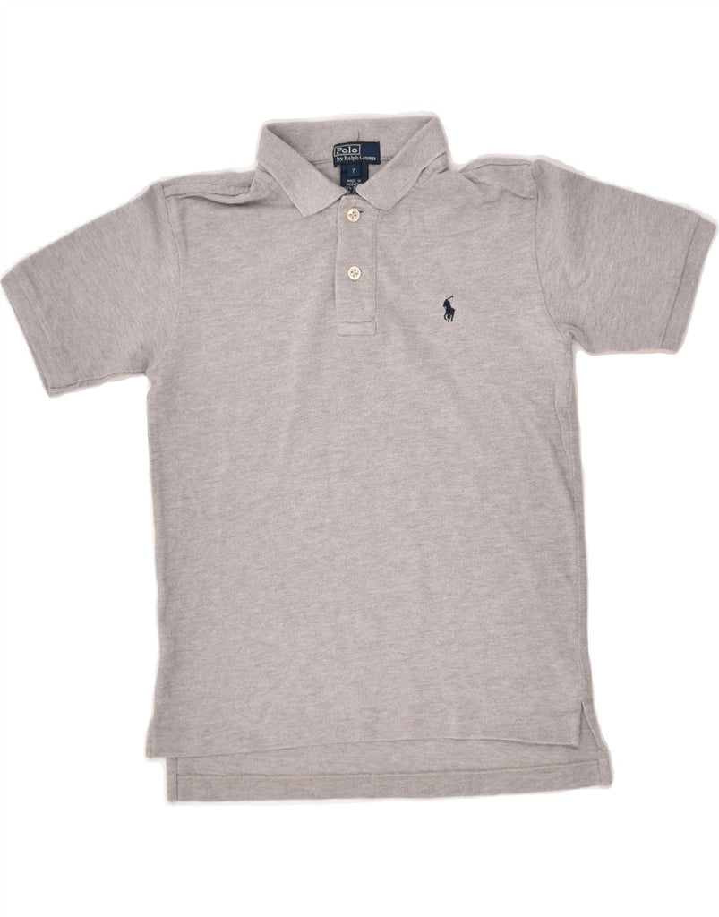 POLO RALPH LAUREN Boys Polo Shirt 6-7 Years Grey Cotton | Vintage Polo Ralph Lauren | Thrift | Second-Hand Polo Ralph Lauren | Used Clothing | Messina Hembry 