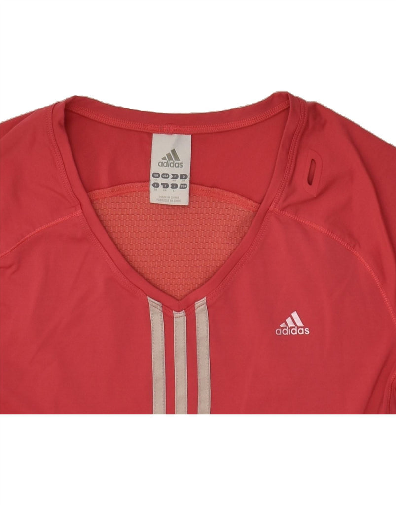 ADIDAS Womens Graphic T-Shirt Top UK 12 Medium Red | Vintage Adidas | Thrift | Second-Hand Adidas | Used Clothing | Messina Hembry 