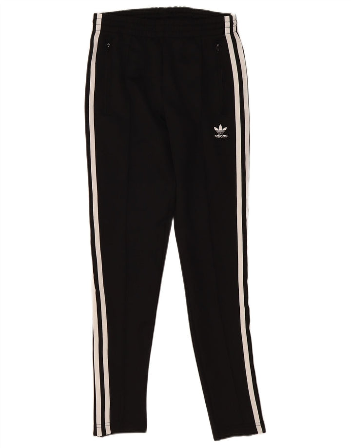 ADIDAS Girls Tracksuit Trousers 11-12 Years  Black Cotton