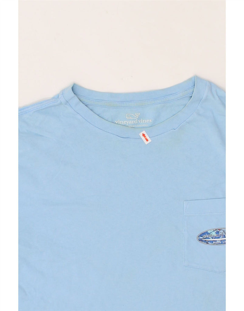 VINEYARD VINES Mens Graphic T-Shirt Top Large Blue Cotton Vintage Vineyard Vines and Second-Hand Vineyard Vines from Messina Hembry 