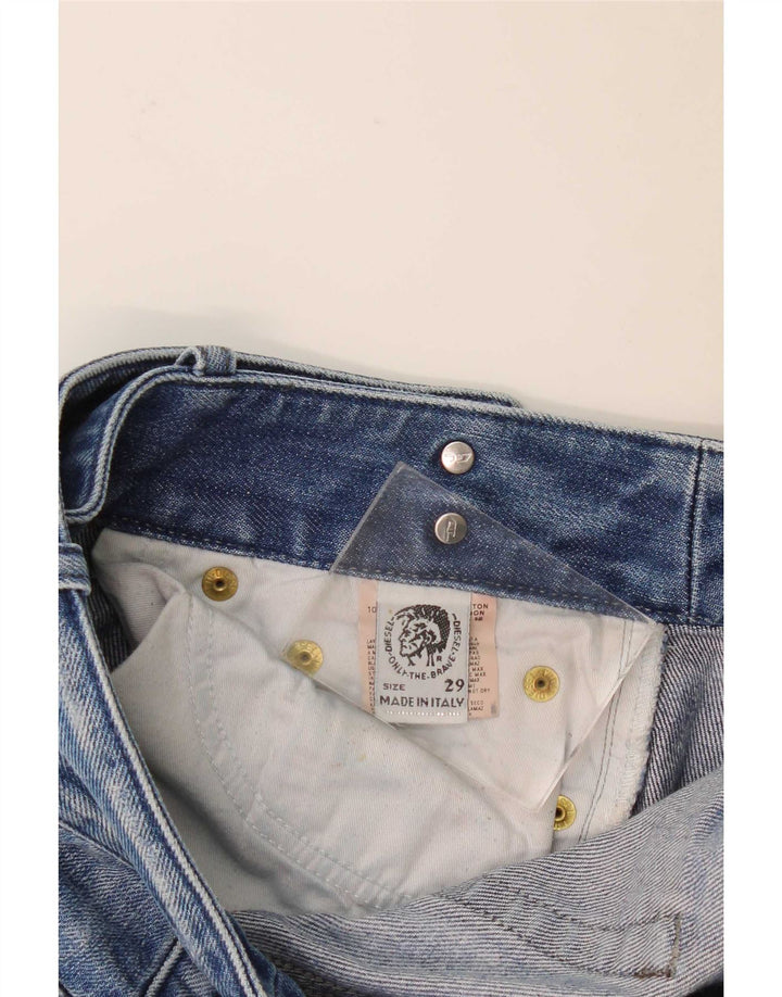 Diesel Womens Distressed Bootcut Jeans W29 L29 Blue Cotton