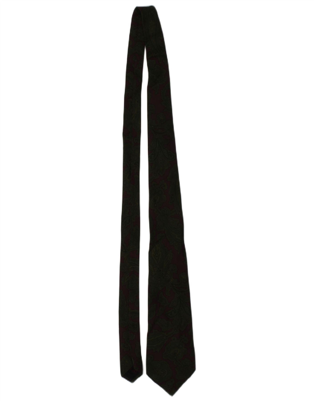 Etro Mens Tie One Size Khaki Paisley Silk