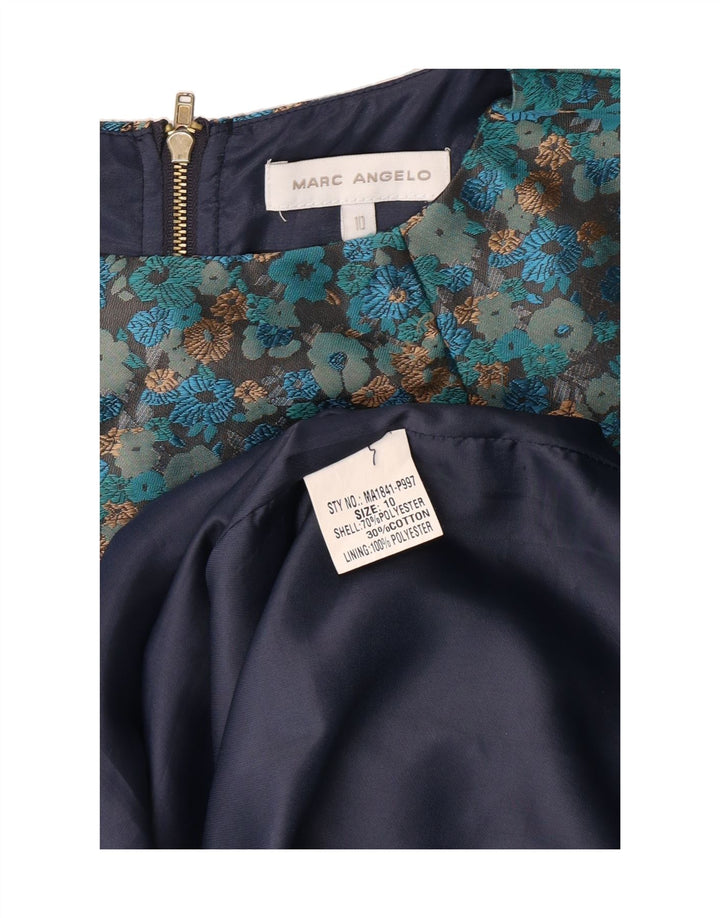 MARC ANGELO Womens Sheath Dress UK 10 Small Multicoloured Floral Polyester Vintage Marc Angelo and Second-Hand Marc Angelo from Messina Hembry 