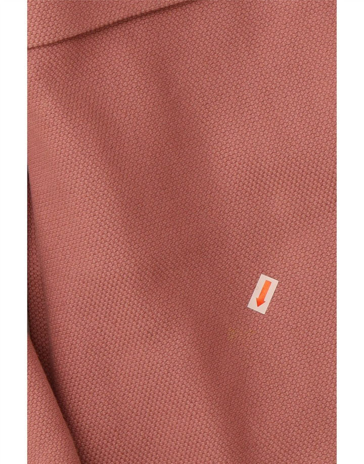 ZARA Womens Overcoat UK 12 Medium Pink Cotton
