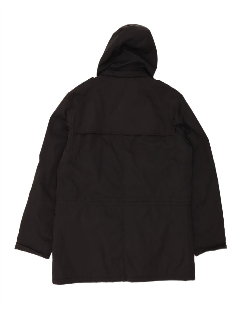 TOM TAILOR Mens Military Hooded Windbreaker Coat UK 40 Large Black Vintage Tom Tailor and Second-Hand Tom Tailor from Messina Hembry 