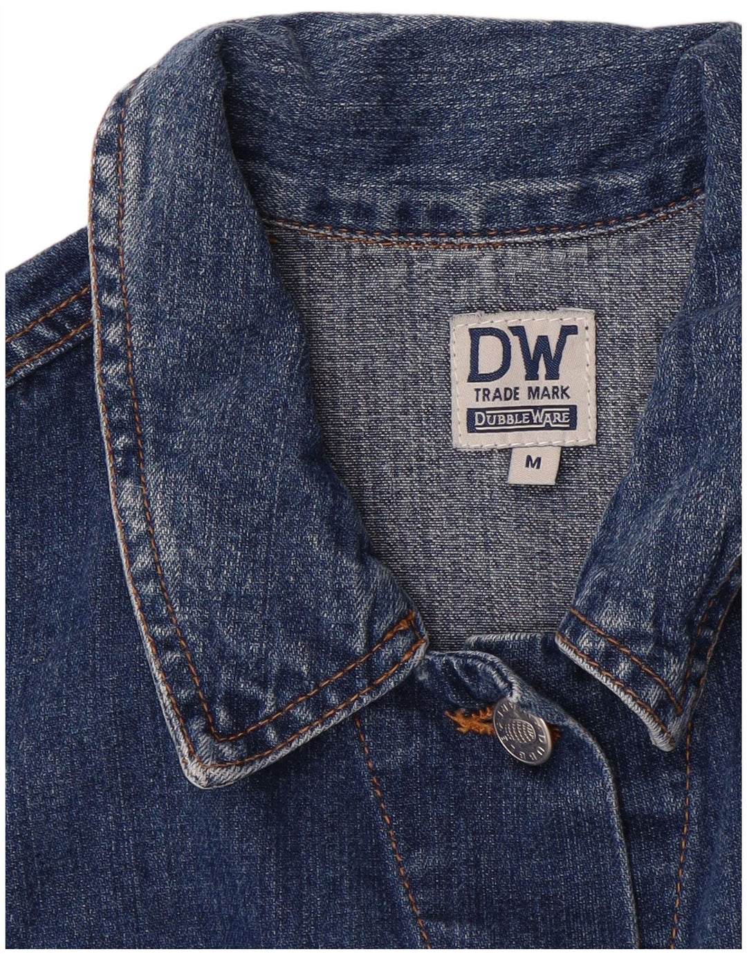 VINTAGE Womens Sleeveless Denim Dress UK 12 Medium Blue