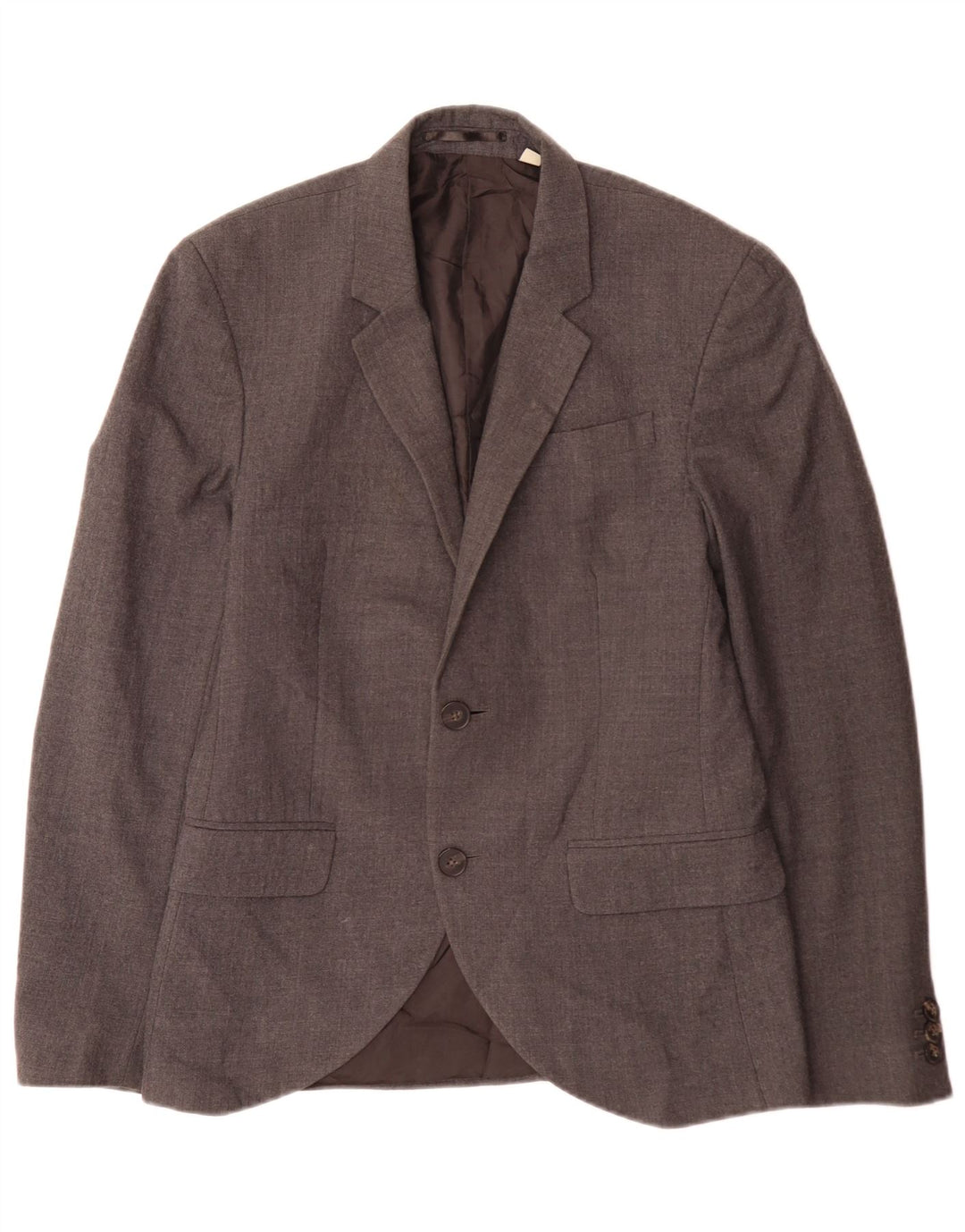 Jack Wills Mens 2 Button Blazer Jacket UK 36 Small Grey Wool