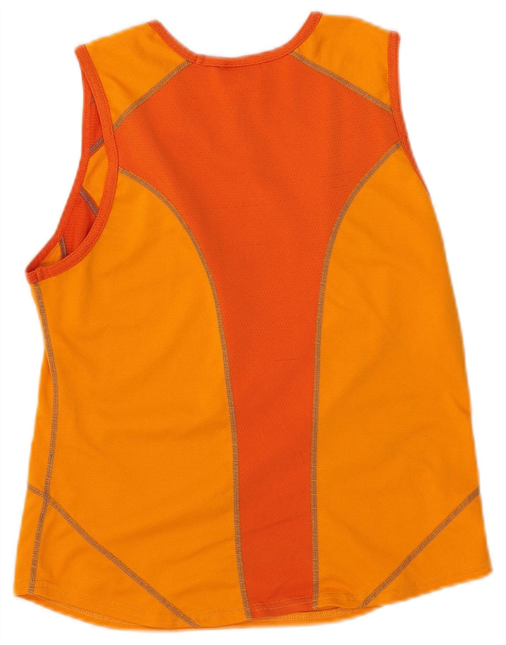 Nike Womens Vest Top US 8/10 Medium Orange Colourblock Polyester