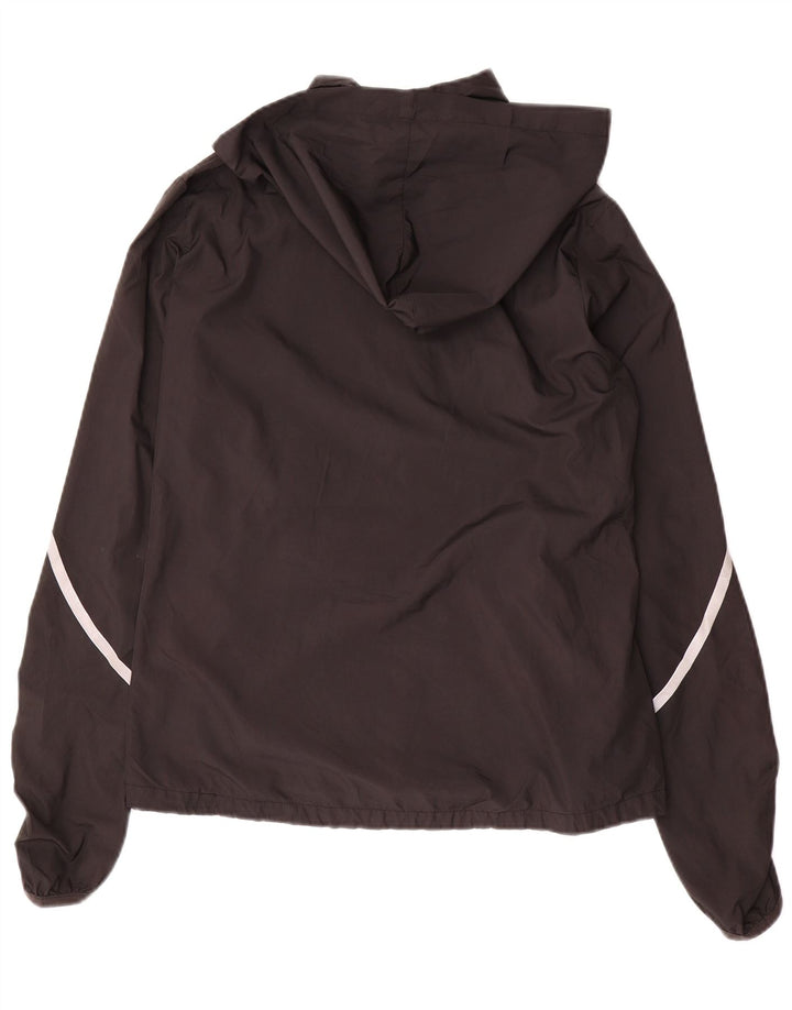 FILA Womens Hooded Tracksuit Top Jacket UK 14 Medium Black Polyester