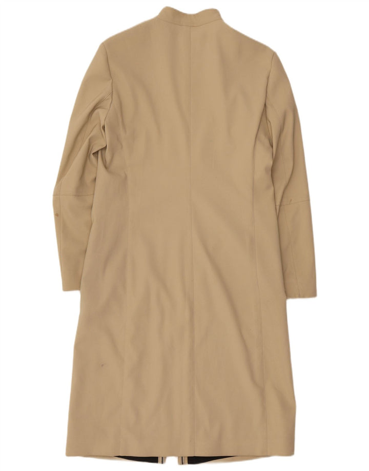 Calvin Klein Womens Overcoat EU 42 Large Beige Polyester