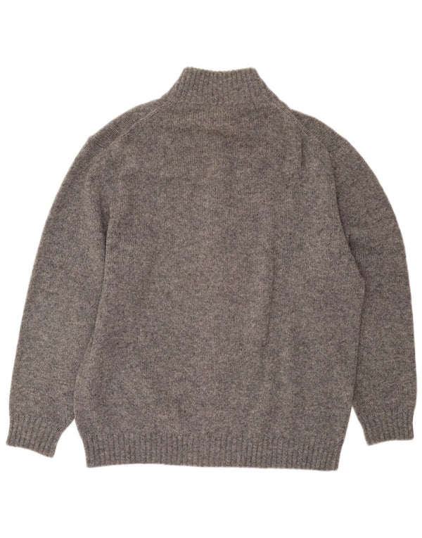 Kappa Mens Cardigan Sweater XL Grey Wool