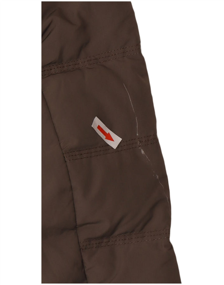 Woolrich Womens Hooded Padded Coat UK 6 XS Grey Polyester Winter