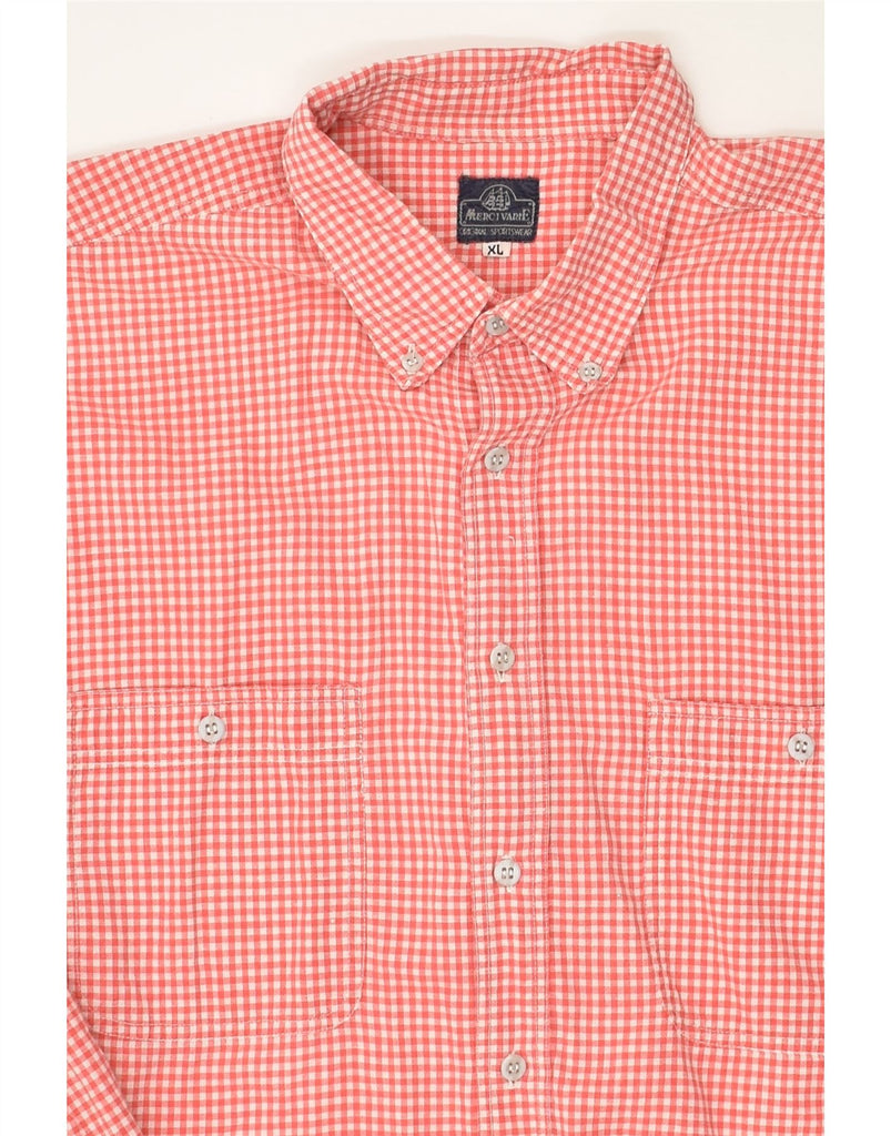 VINTAGE Mens Shirt XL Red Check Cotton | Vintage Vintage | Thrift | Second-Hand Vintage | Used Clothing | Messina Hembry 