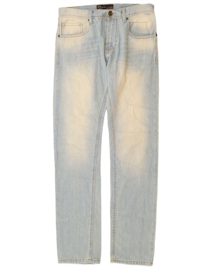 Zara Mens Slim Jeans EU 38 Small W30 L34 Blue Cotton