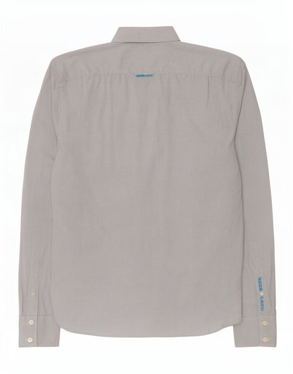 Superdry Mens Shirt 2XL White Gingham Cotton