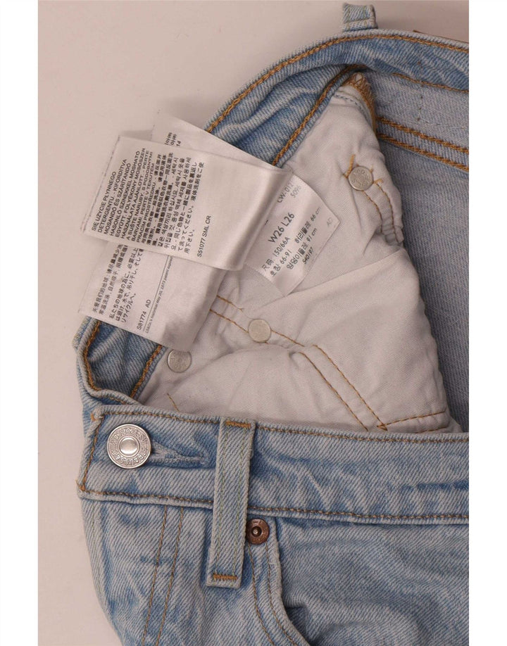 Levi's Womens 501 Straight Jeans W26 L26 Blue Cotton