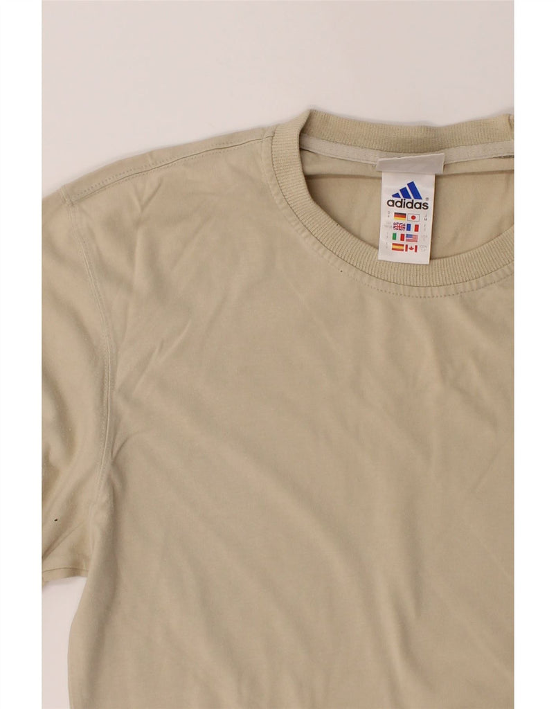 ADIDAS Mens Top Long Sleeve UK 36/38 Small Beige Cotton Vintage Adidas and Second-Hand Adidas from Messina Hembry 