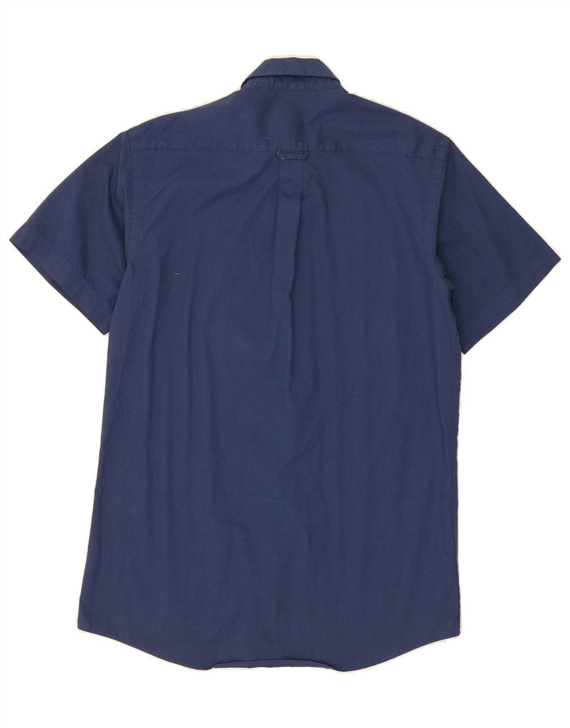 IZOD Mens Short Sleeve Shirt Small Navy Blue Flecked Cotton Vintage Izod and Second-Hand Izod from Messina Hembry 