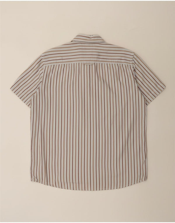 Camel Active Mens Short Sleeve Shirt XL Blue Striped Cotton