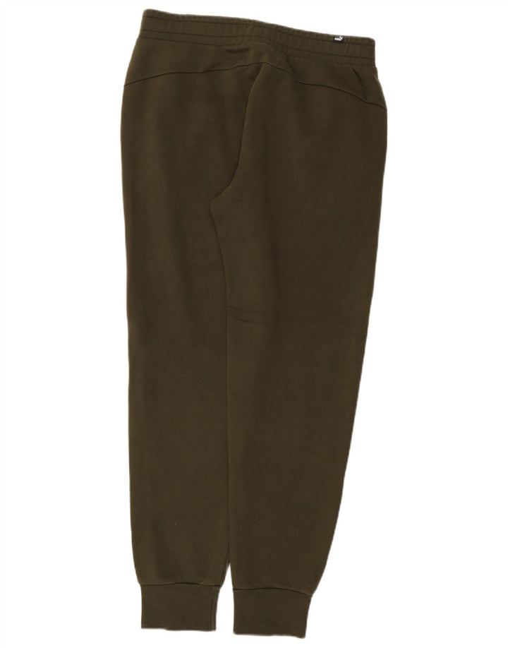 Puma Mens Tracksuit Trousers Joggers Medium  Khaki Cotton