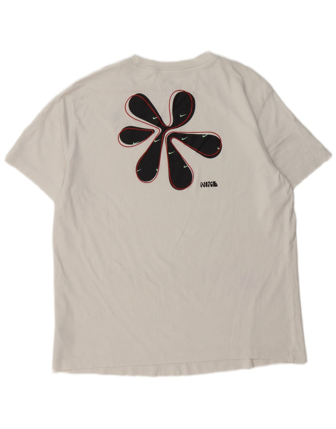Nike Mens Loose Fit Graphic T-Shirt Top Medium White Cotton