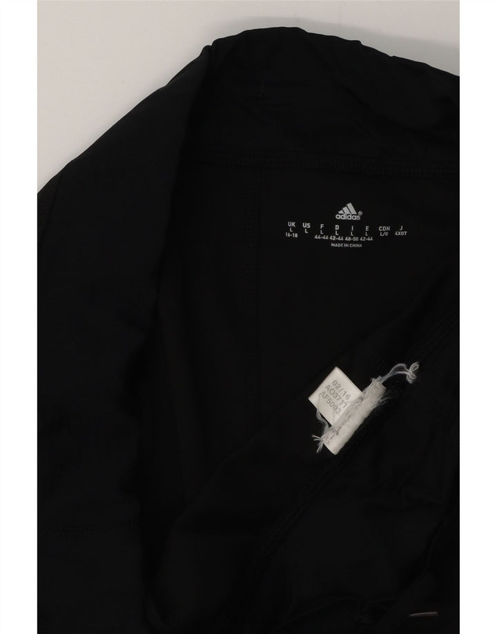 ADIDAS Womens Capri Leggings UK 16/18 Large  Black