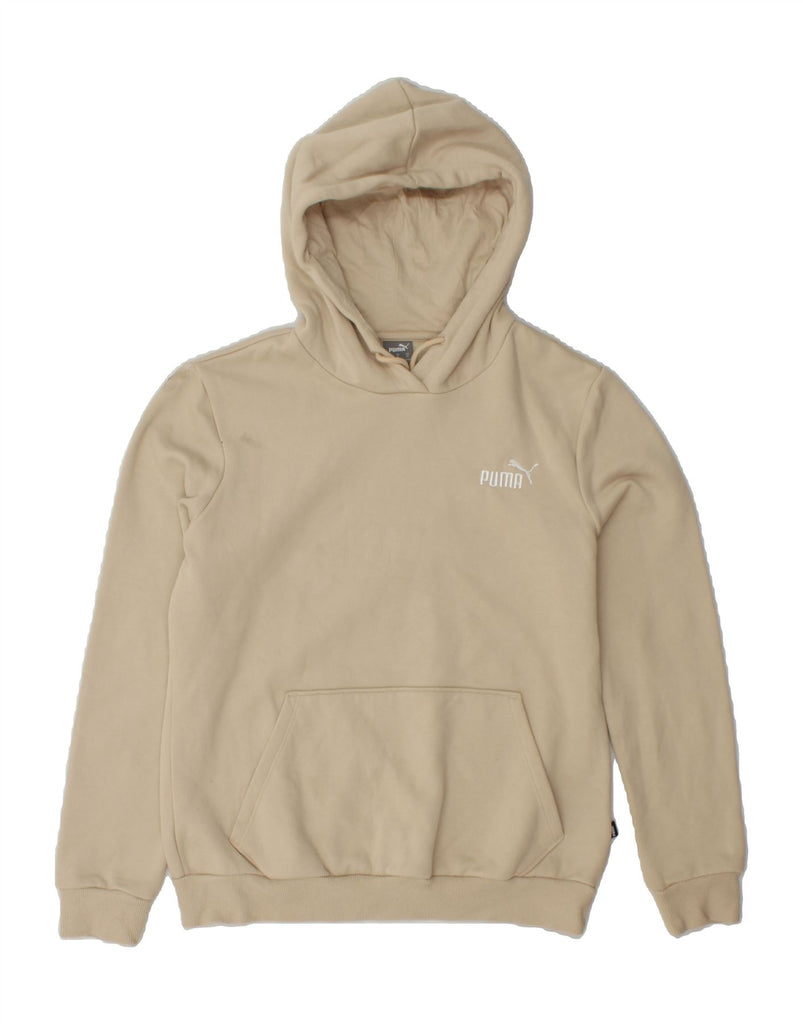PUMA Womens Hoodie Jumper UK 14 Medium Beige Cotton Vintage Puma and Second-Hand Puma from Messina Hembry 