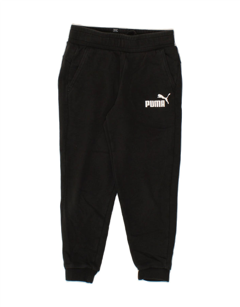 PUMA Boys Tracksuit Trousers Joggers 7-8 Years  Black Cotton Vintage Puma and Second-Hand Puma from Messina Hembry 