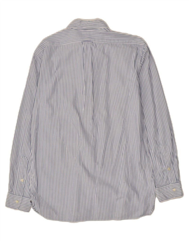 POLO RALPH LAUREN Mens Custom Fit Shirt Medium Blue Striped Cotton | Vintage Polo Ralph Lauren | Thrift | Second-Hand Polo Ralph Lauren | Used Clothing | Messina Hembry 