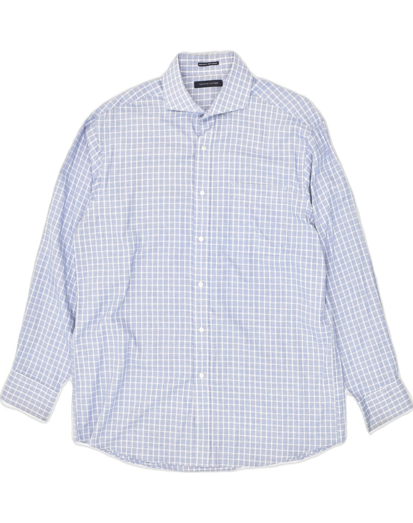 TOMMY HILFIGER Mens Regular Fit Shirt Size 16 1/2 Large Blue Check Cotton | Vintage Tommy Hilfiger | Thrift | Second-Hand Tommy Hilfiger | Used Clothing | Messina Hembry 