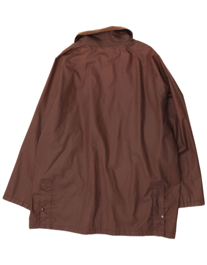 Brugi Mens Waxed Cotton Jacket IT 56 3XL Brown Cotton
