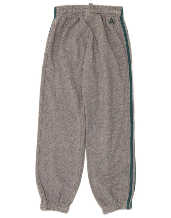Adidas Boys Graphic Tracksuit Trousers Joggers 11-12 Years Grey Flecked