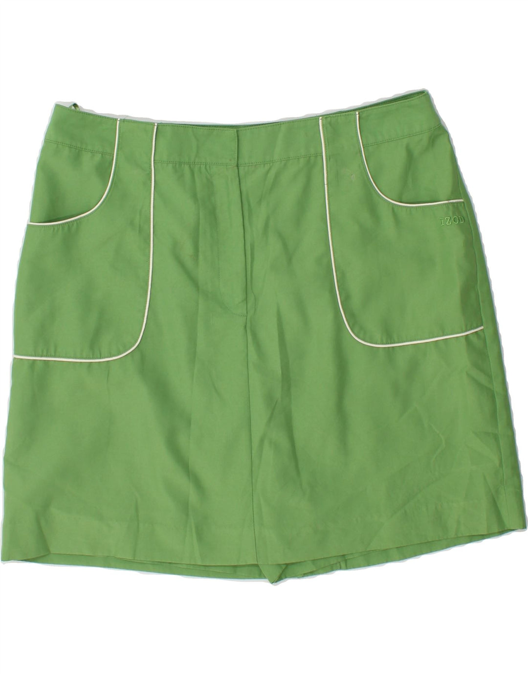 IZOD Womens Casual Shorts US 12 Large W34  Green Polyester Vintage Izod and Second-Hand Izod from Messina Hembry 