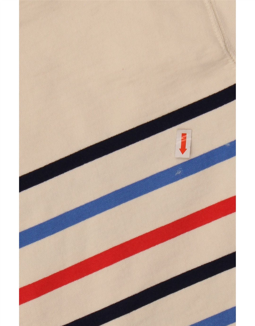 Joules Womens Oversized Sweatshirt Jumper UK 8 Small White Striped Cotton