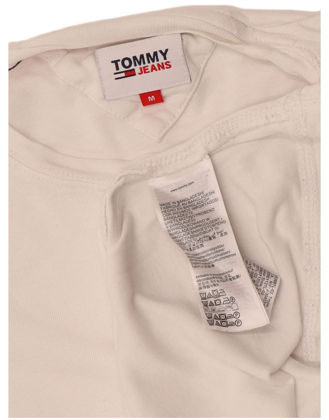 Tommy Hilfiger Mens Top Long Sleeve Medium White Cotton